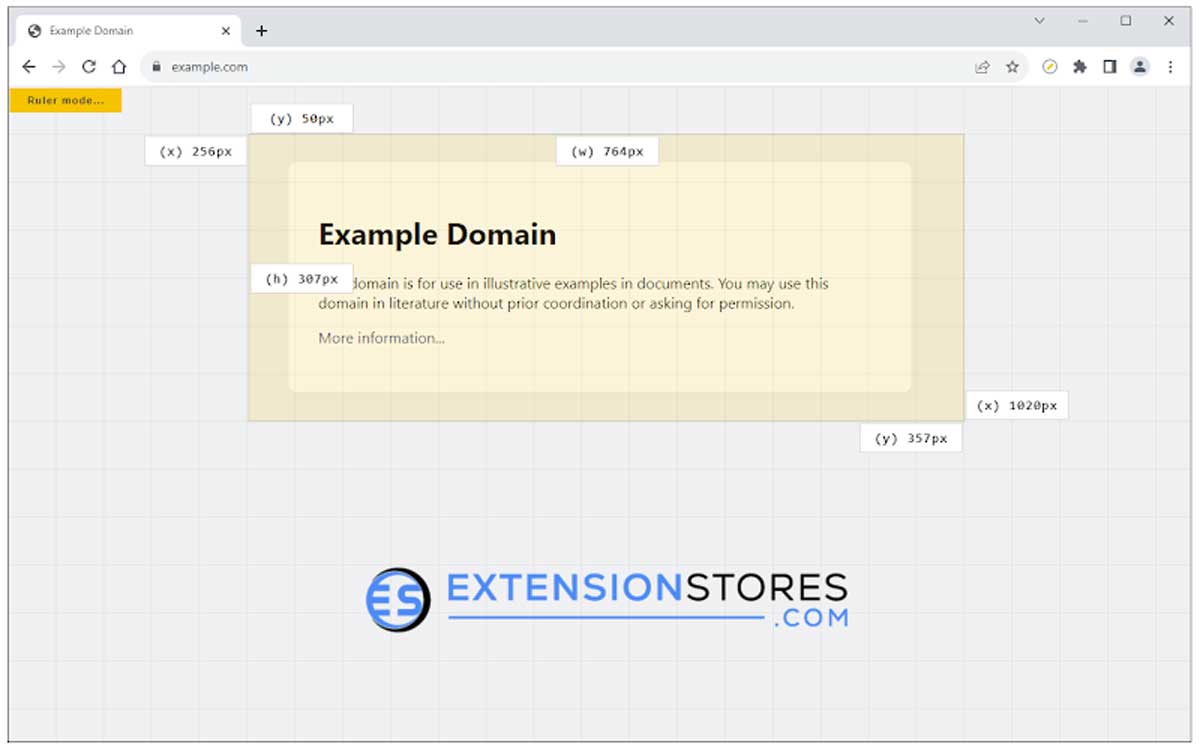 Page Ruler Extension chrome