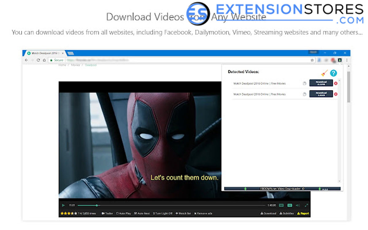 video downloader plus Extension chrome