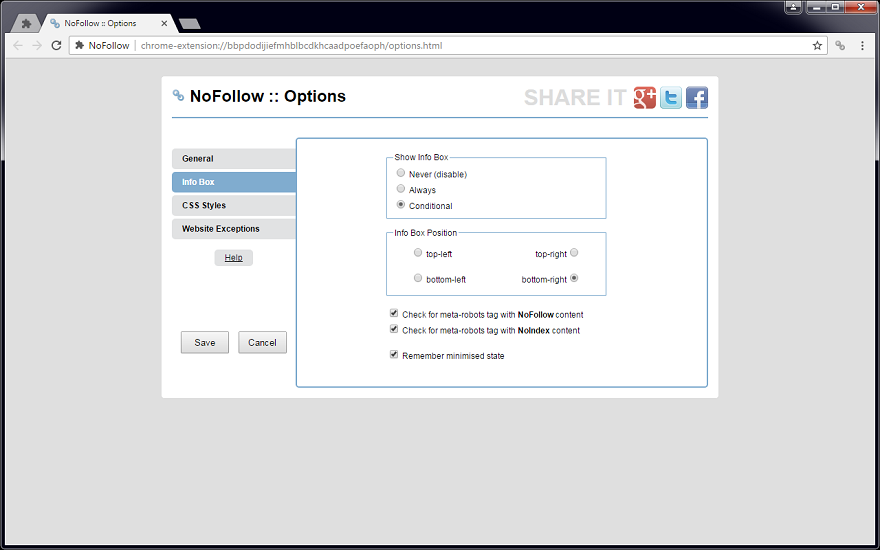 NoFollow chrome